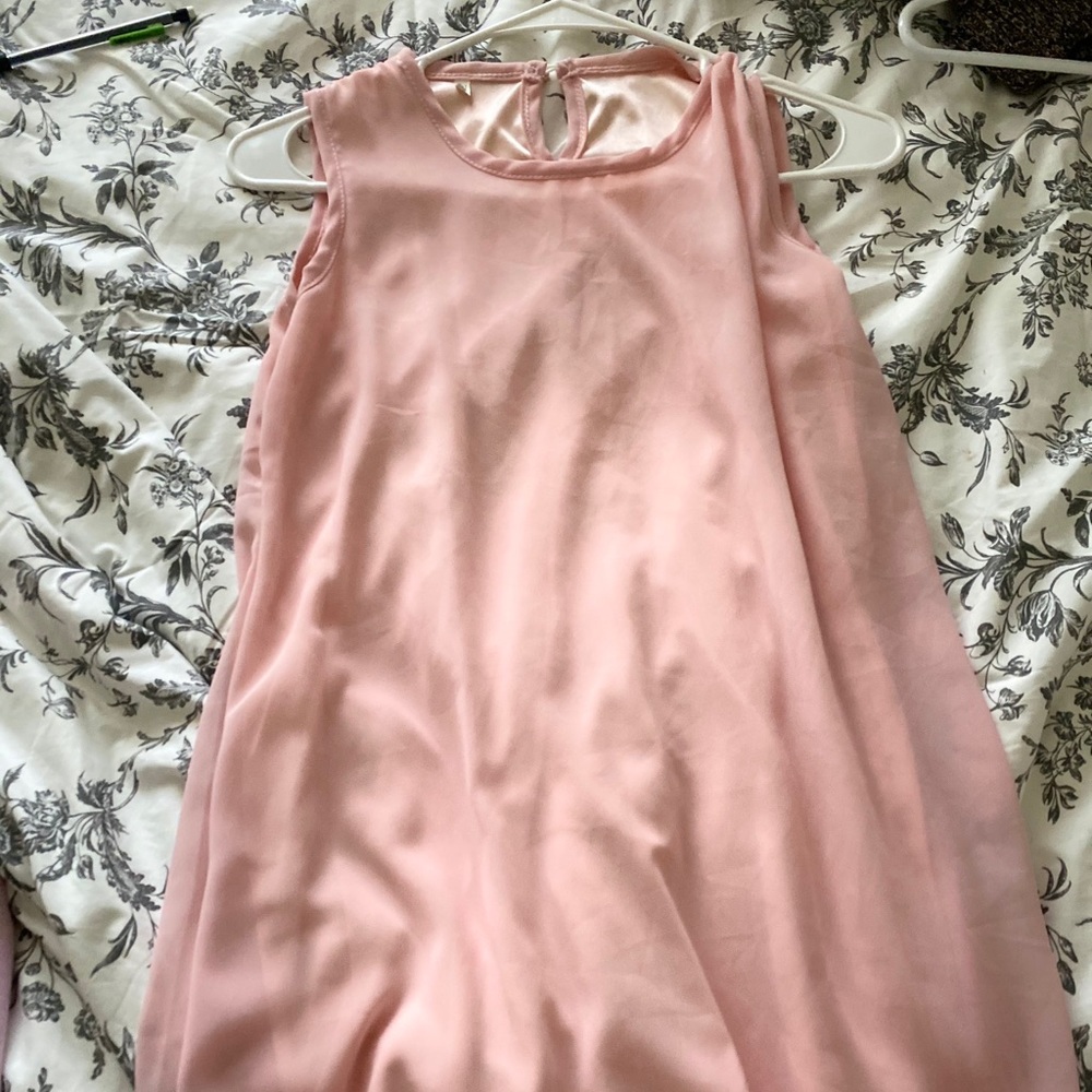 Flowy dress with a see through bottom